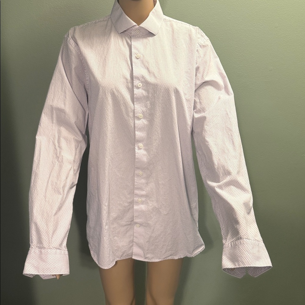 Express Button-Up Dress Shirt slim fit size large